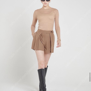 Ceeci 씨에씨 버튼 플리츠 쇼츠