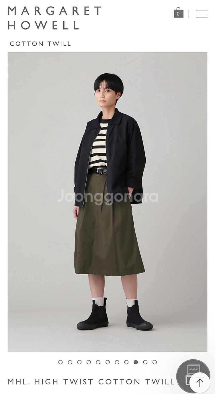 (새상품) 마가렛호웰 MHL 코튼트윌스커트 2사이즈--0