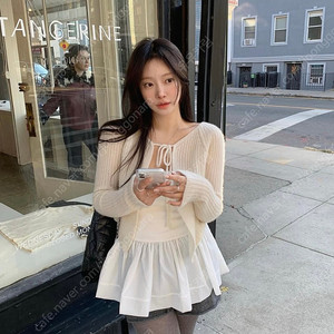 더위시 리즈(leeds) Snow cashmere bolero, 리즈 스노우 캐시미어 볼레로 가디건