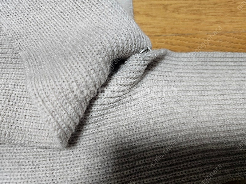 (새상품) 타임 밍크퍼 블록 니트베스트--4