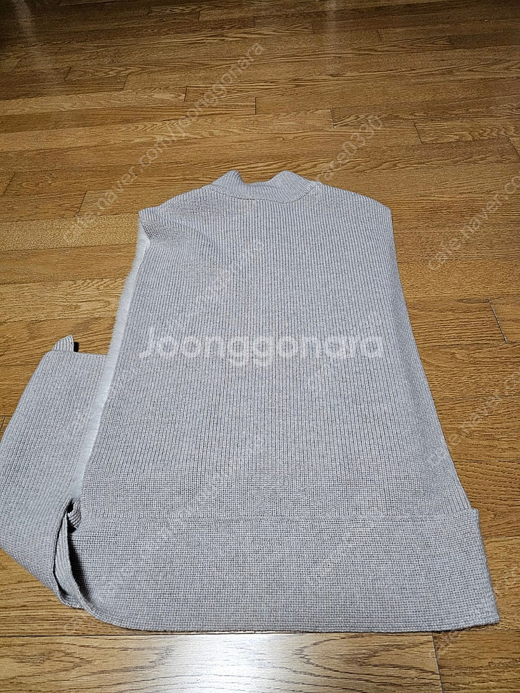 (새상품) 타임 밍크퍼 블록 니트베스트--6