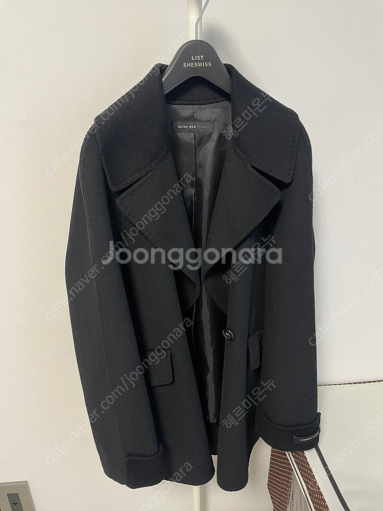 올리브데올리브 하프코트 블랙 55사이즈 (55~66추천)--1