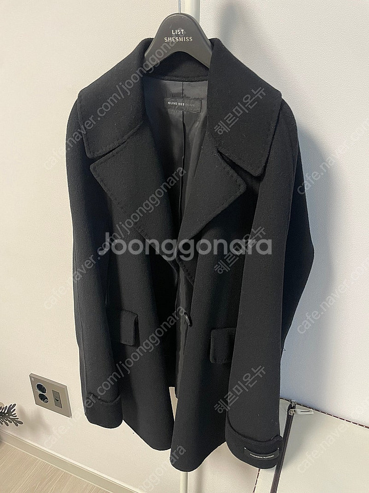 올리브데올리브 하프코트 블랙 55사이즈 (55~66추천)--2