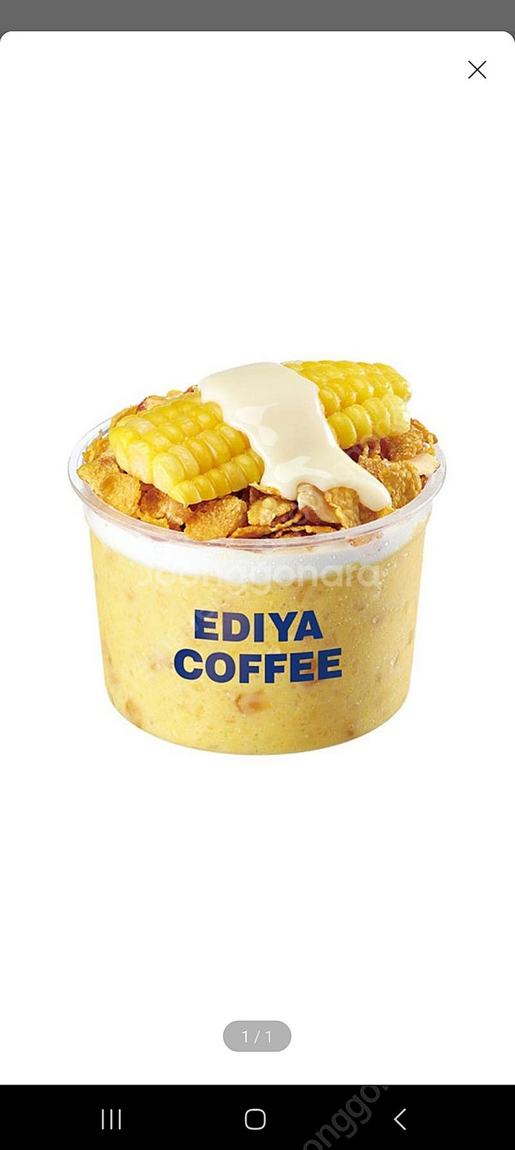 이디야커피 초당 옥수수 1인빙수--0