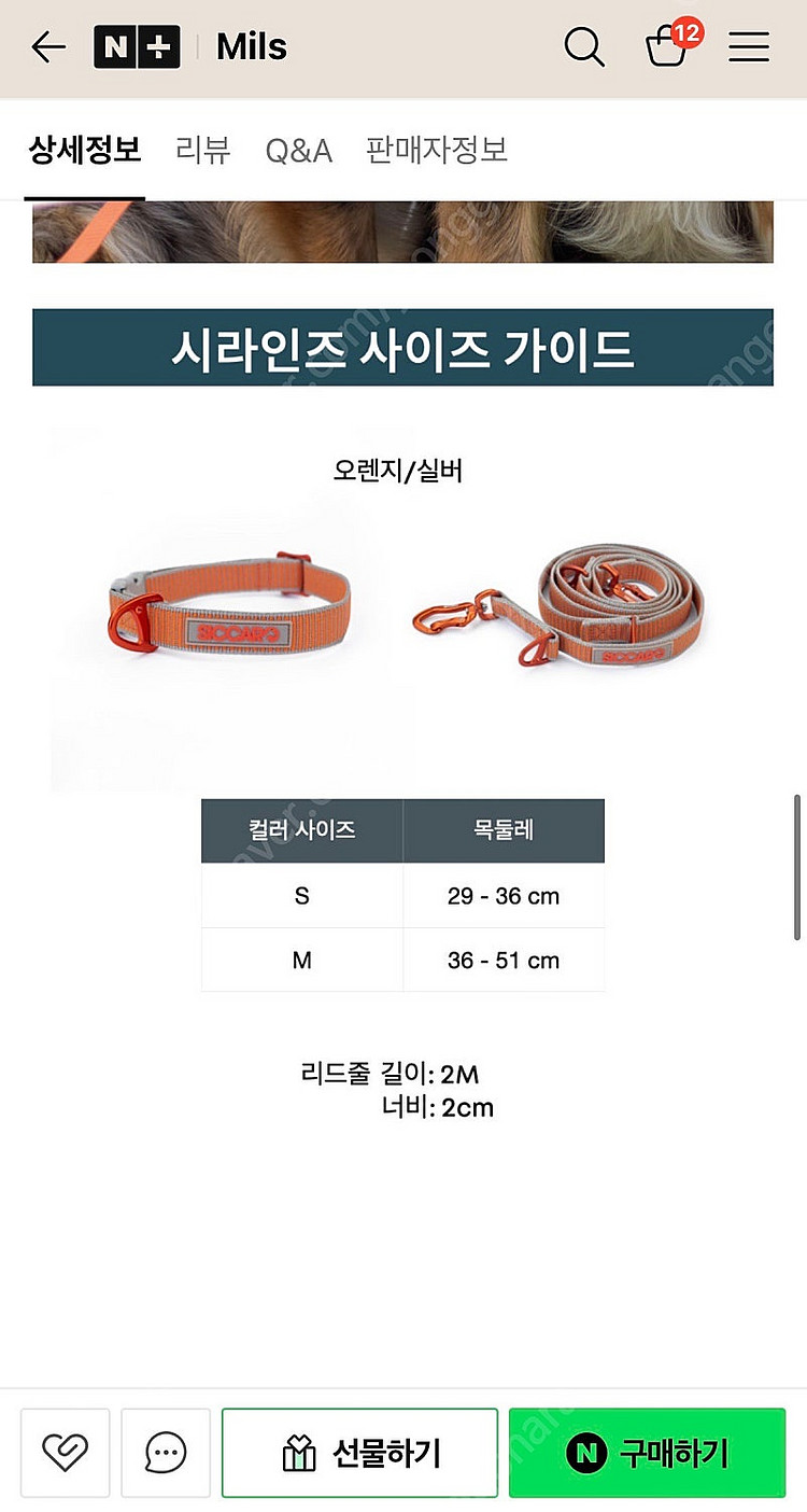 시카로 시라인즈 강아지 목줄 리드줄--6