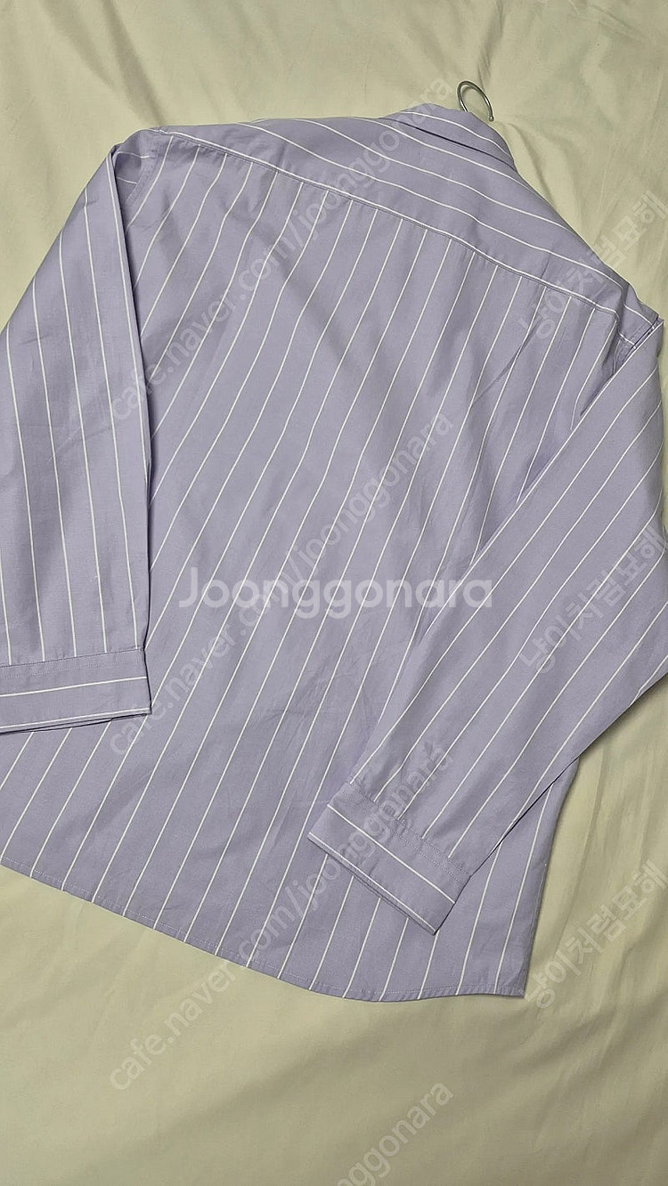 [새제품급]와기 빌드 셔츠(3사/퍼플 스트라이프)--2