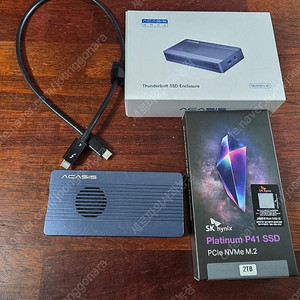 P41 2TB + 아카시스 TBU-405PRO 인클로저 판매합니다