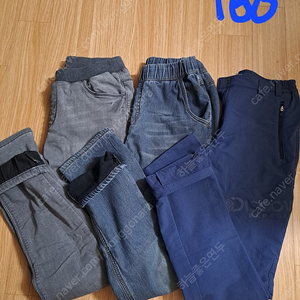 여아 160사이드 얇은 기모 바지 3벌