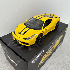 핫휠 엘리트 페라리 458 SPECIALE 옐로우 1:18