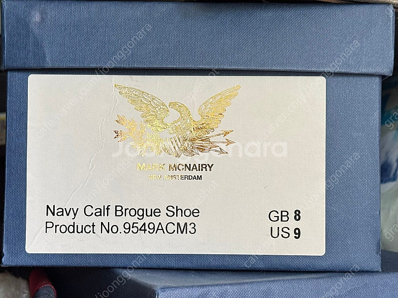 MARK MCNAIRY Navy Calf Brogue ...--0