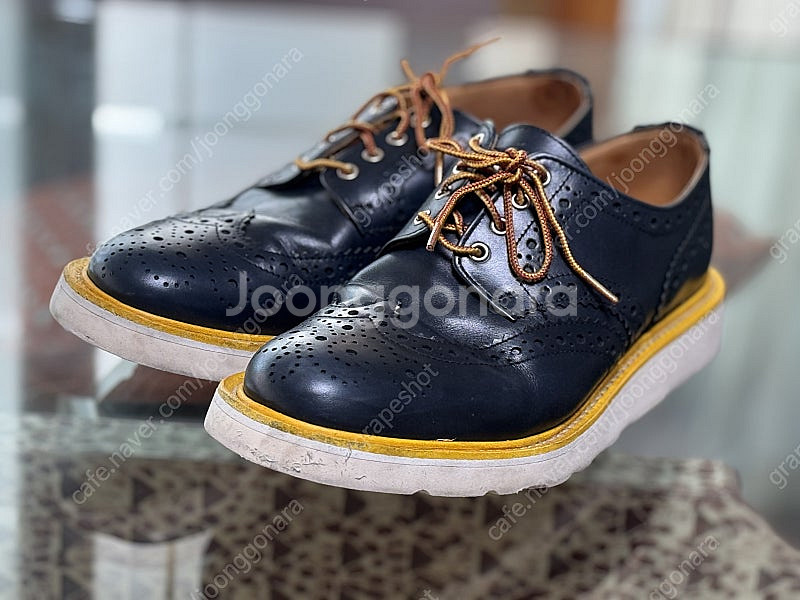 MARK MCNAIRY Navy Calf Brogue ...--3