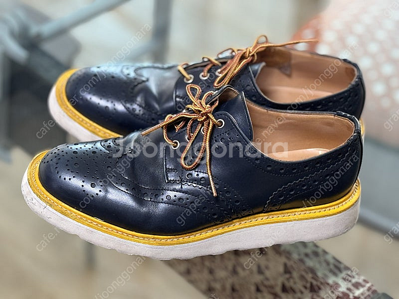 MARK MCNAIRY Navy Calf Brogue ...--4