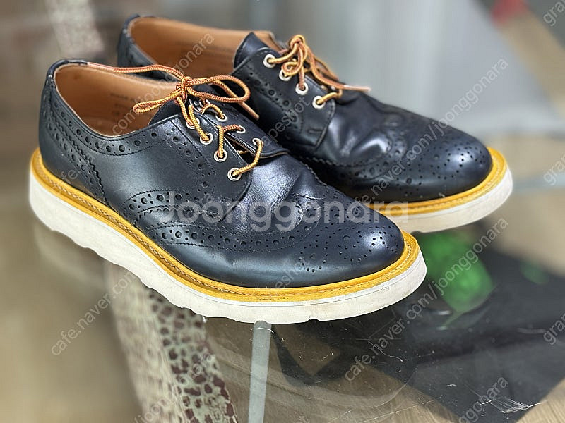 MARK MCNAIRY Navy Calf Brogue ...--6