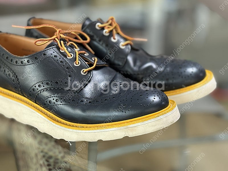 MARK MCNAIRY Navy Calf Brogue ...--7