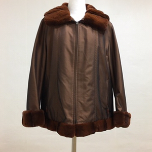 sale_브라운 밍크 트리밍 쟈켓