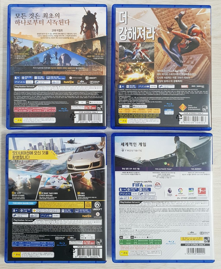 PS4타이틀 팝니다 어크오리진 / 스파이더맨 / 더크루2 / 피파18--1