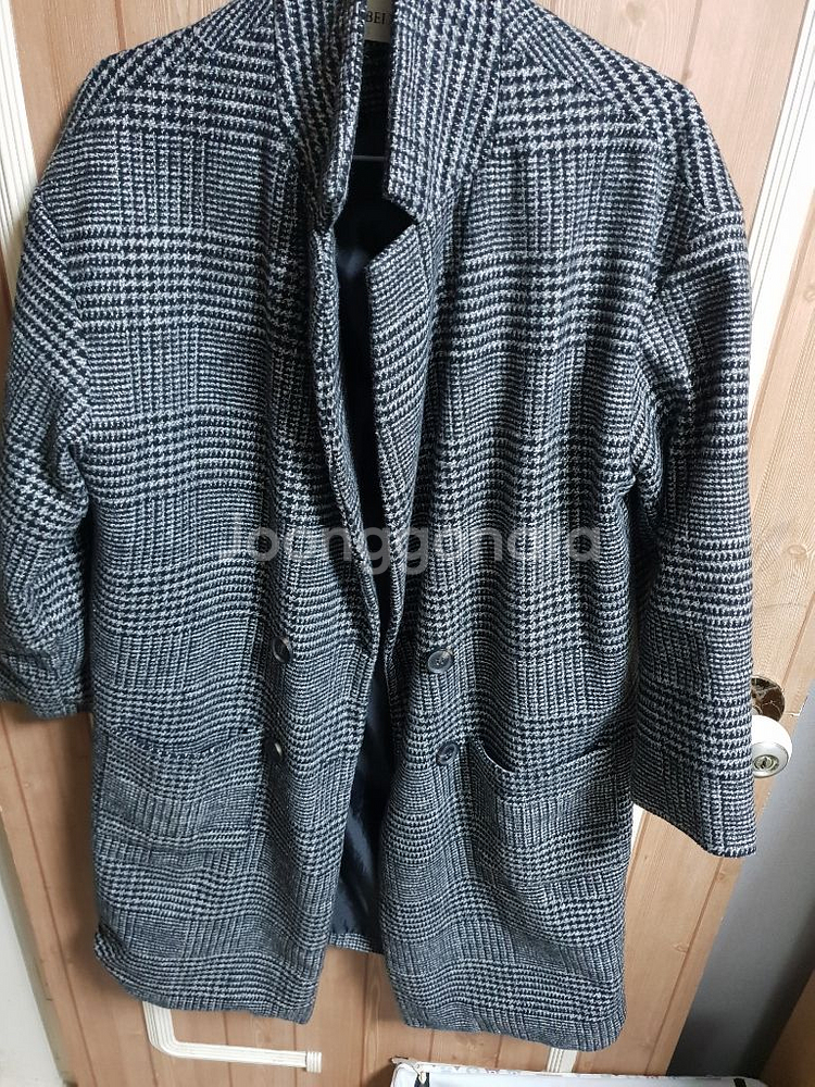 루즈핏체크코트--1