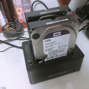 세로텍 도킹스테이션 WD 3tb 퍼플 2개 일괄판매합니