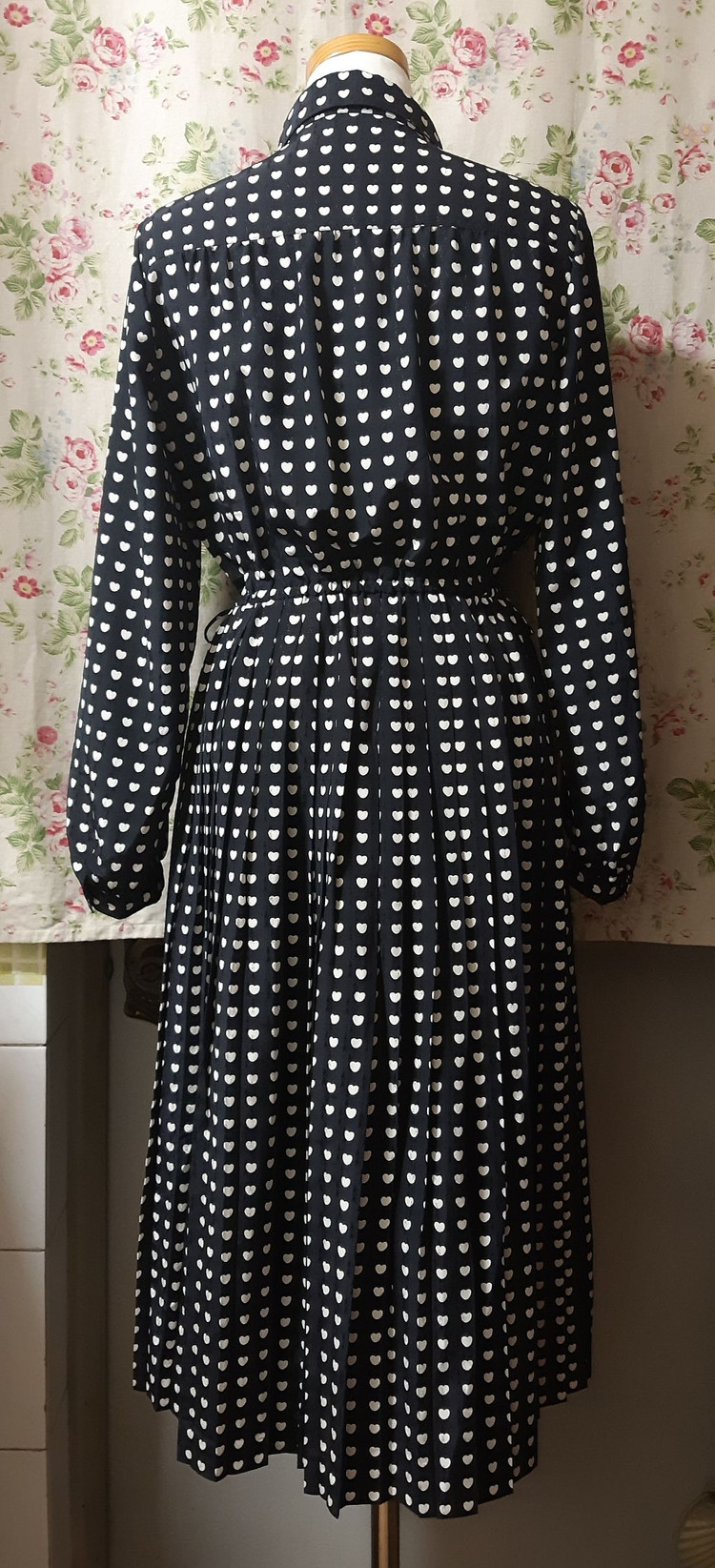 [판매완료] 하트무늬 블랙 롱원피스 이미지