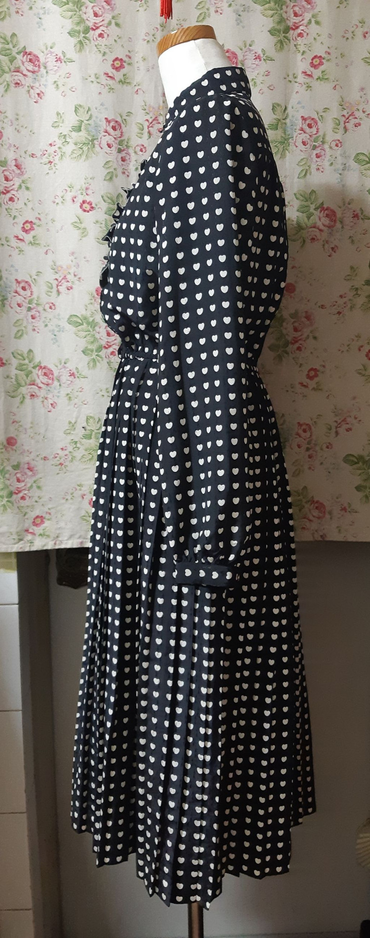 [판매완료] 하트무늬 블랙 롱원피스 이미지