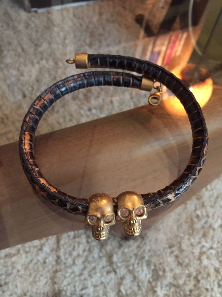 알렉산더맥퀸 해골 펜던트 초커 목걸이--0