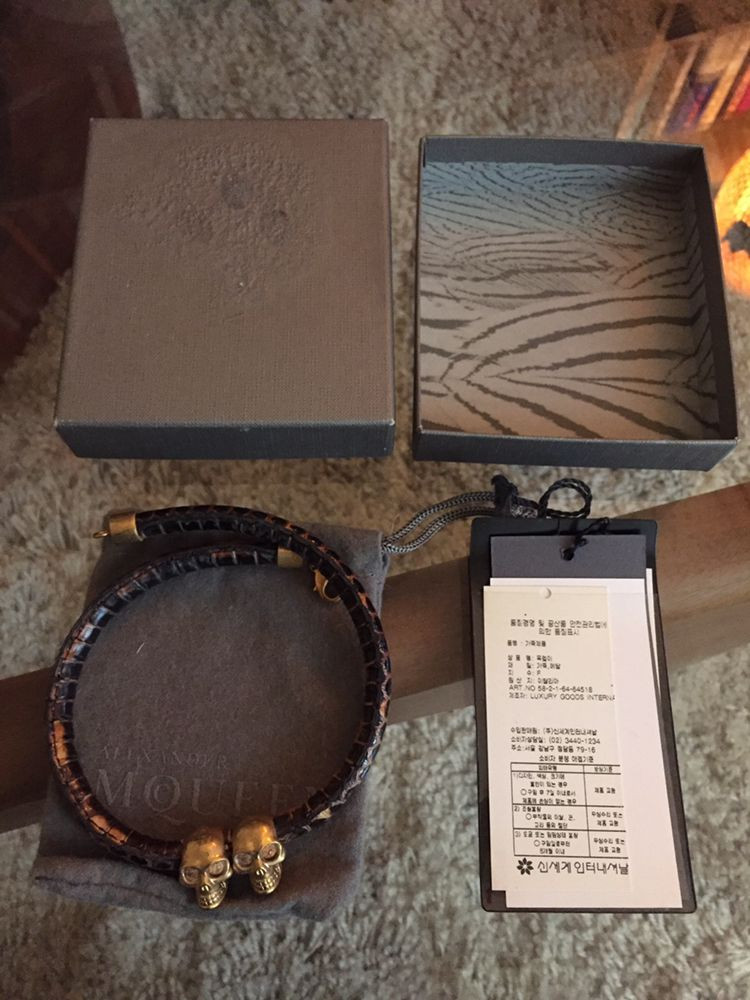 알렉산더맥퀸 해골 펜던트 초커 목걸이--7