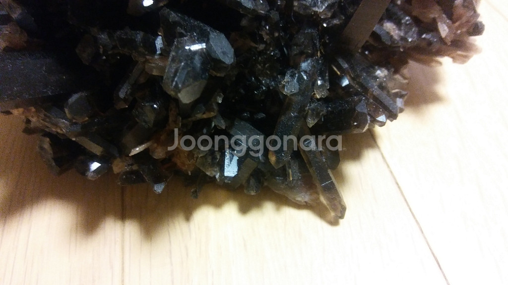 흑수정+연수정 클러스터 (Black quartz)--2