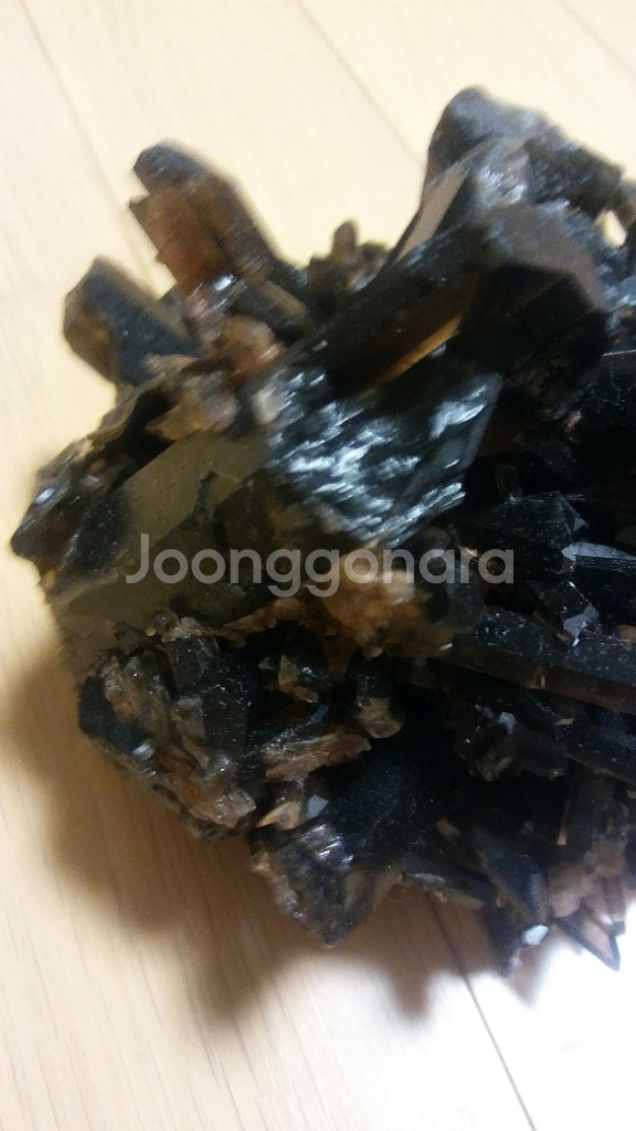 흑수정+연수정 클러스터 (Black quartz)--4