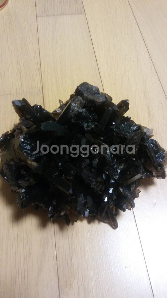 흑수정+연수정 클러스터 (Black quartz)--5