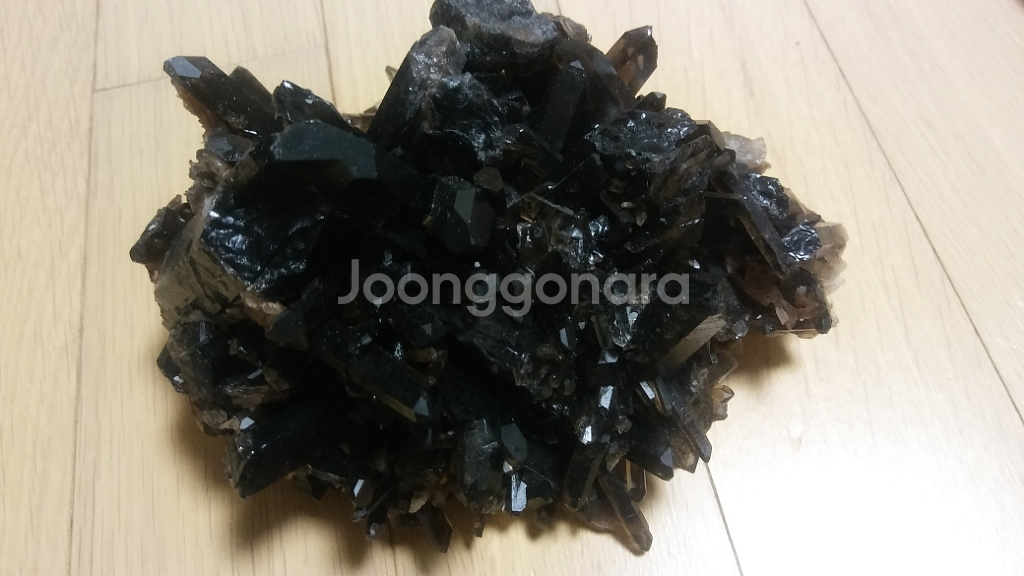 흑수정+연수정 클러스터 (Black quartz)--6