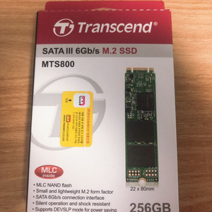 Transcend MTS800 SSD 256기가