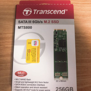 트랜센드 SSD MTS 800 256기가 미개봉 새제품