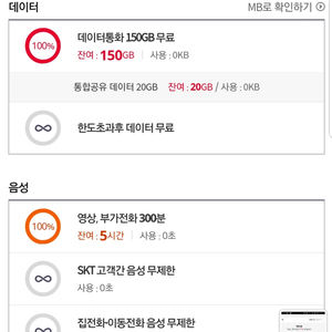 skt 데이터 판매합니다.
