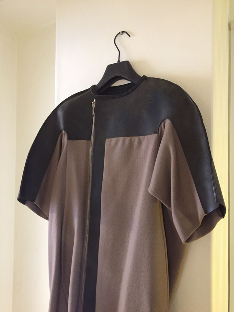 릭 오웬스 Rick Owens 레더 숄더 코트--3