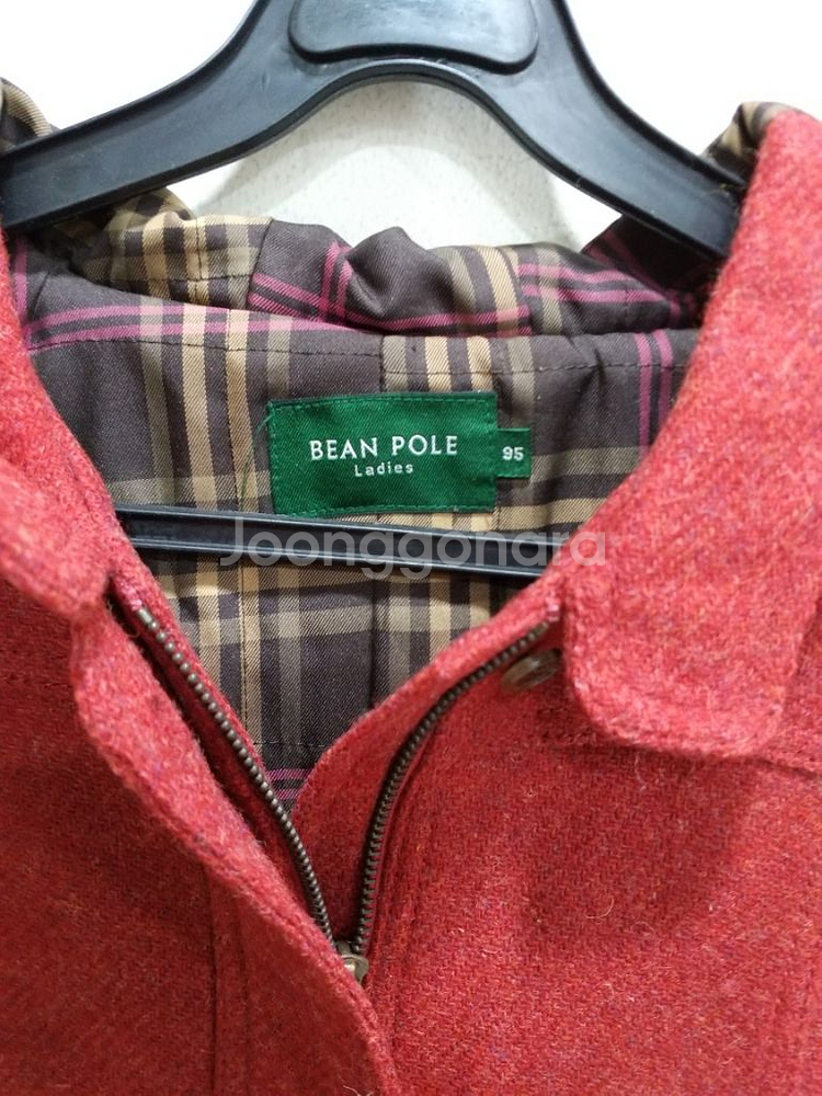 여성 빈폴 블루종 후두 모직점퍼 (95)--1