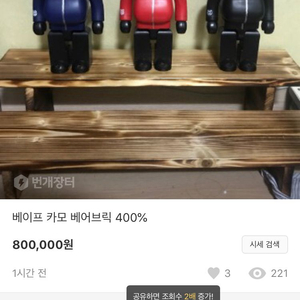 베어브릭 베이프 400%