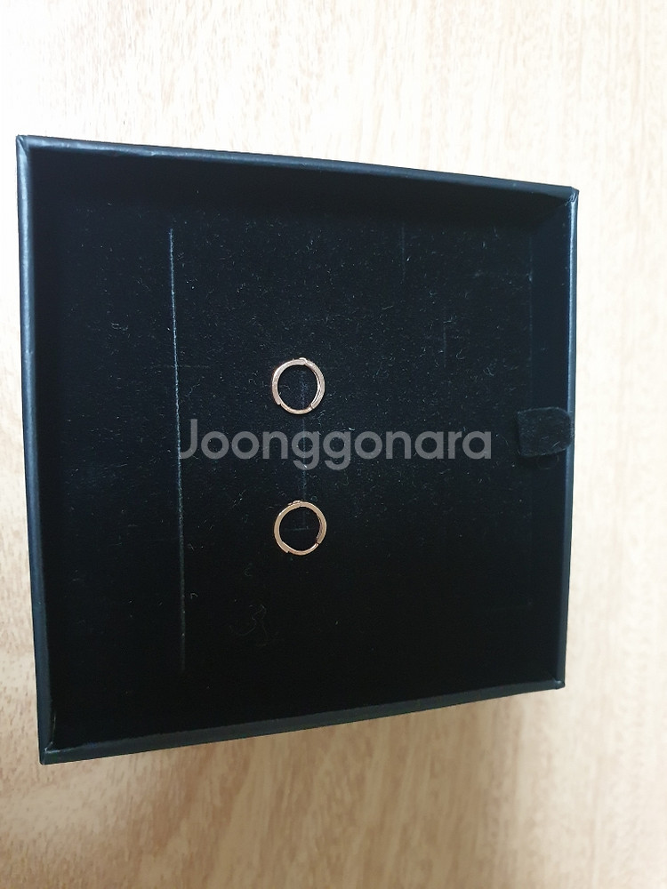 14k 핑크골드 링귀걸이--2