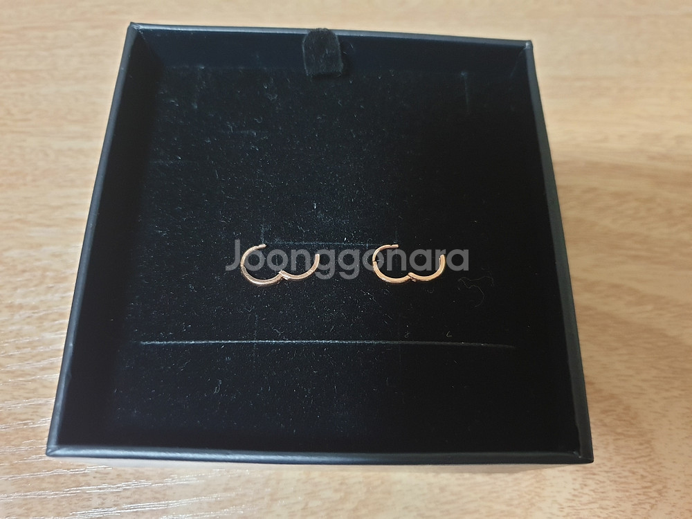 14k 핑크골드 링귀걸이--4