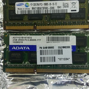 노트북렘DDR3 10600S 2giga 2개 2.5만 