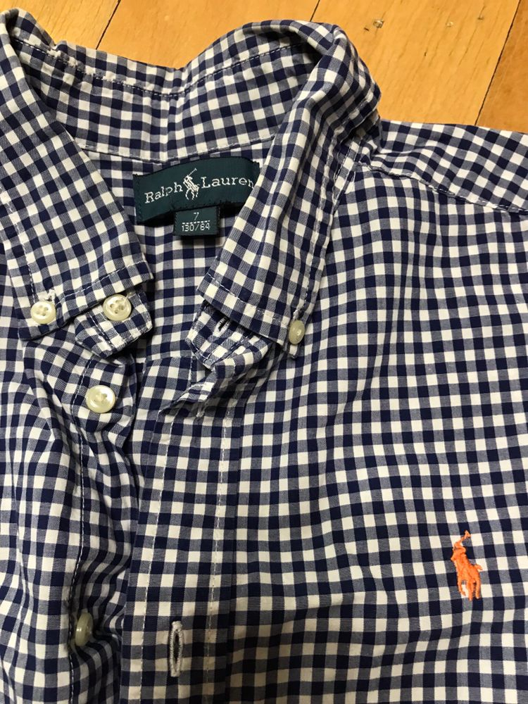 폴로 랄프로렌 깅엄체크남방--1