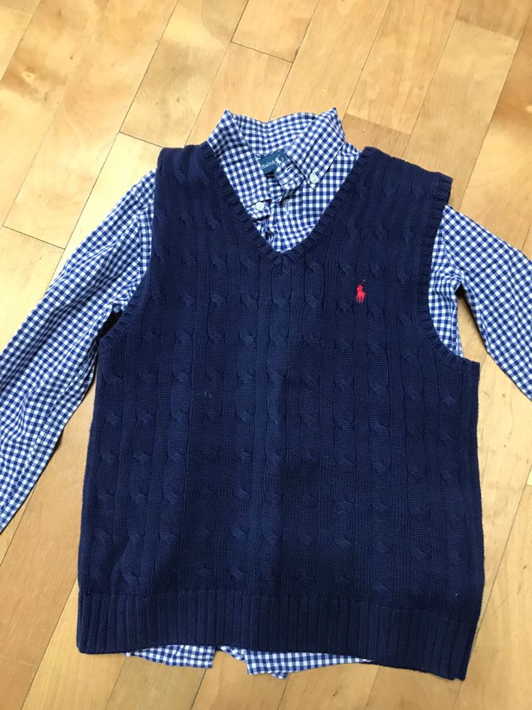 랄프로렌 꽈베기 니트조끼--3