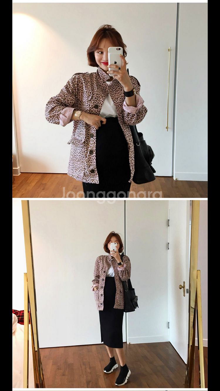 임블리야상 임블리 호피야상 (임블리 핑크레오파드야상)--1