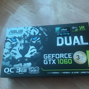 Asus dual gtx1060 d5 3g 팜 (택포)