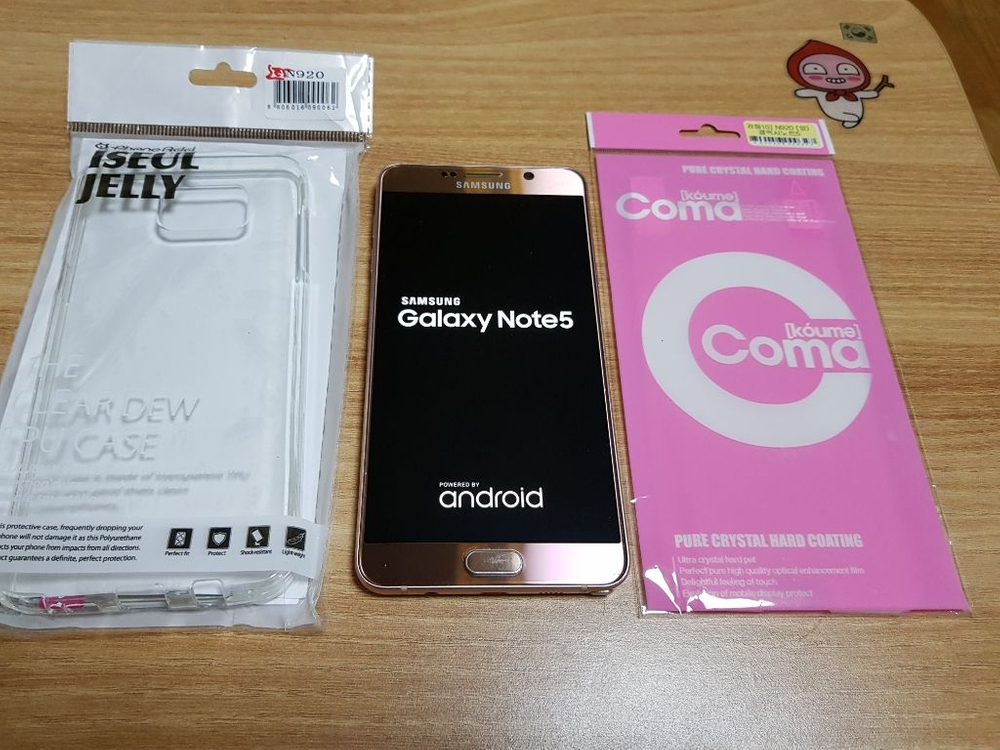 ●신촌 갤럭시노트5 64기가 핑크골드 정상해지 공기계●--0