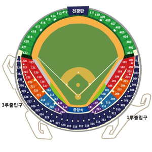 4월5일 두산vsNC 두산응원석207구역 통로 2연석