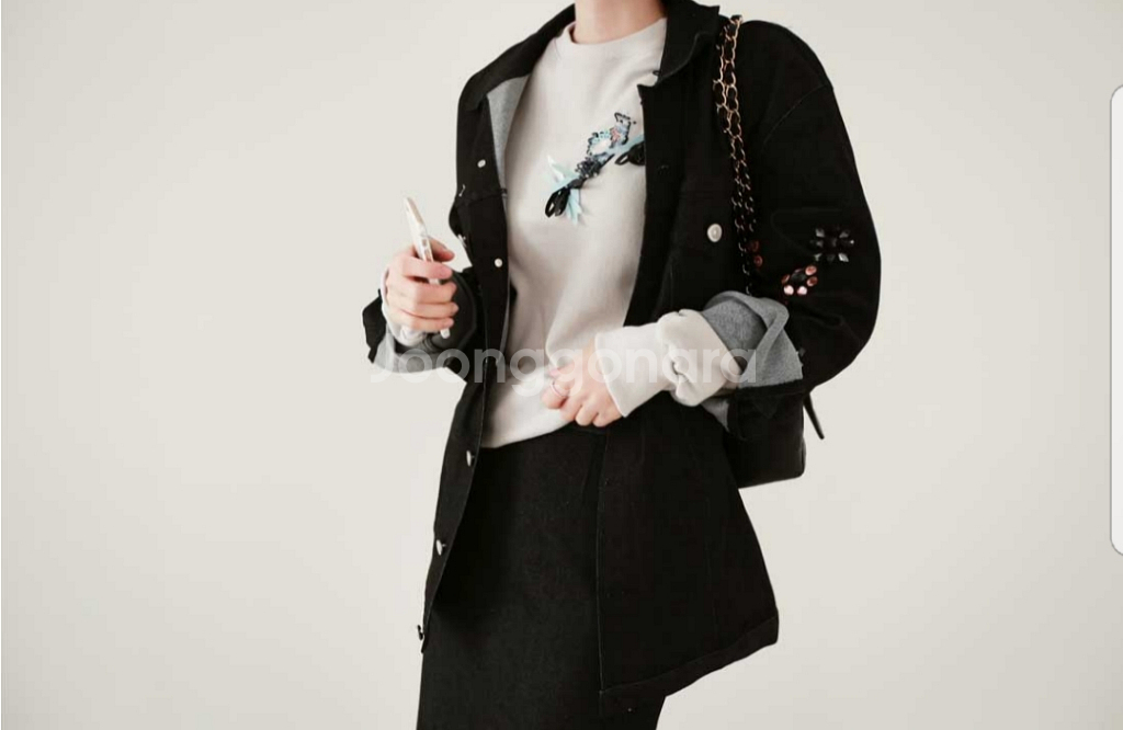 데님 비즈 자켓&스커트 SET--7