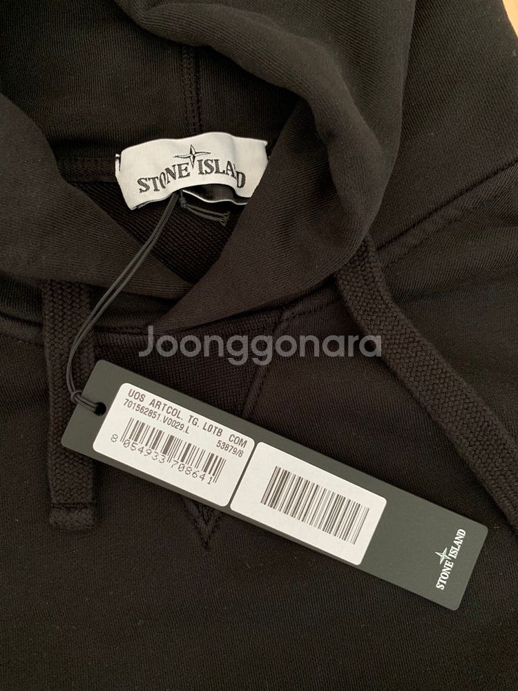 [정품]*새상품*19SS 스톤아일랜드 와펜 후디 블랙--6