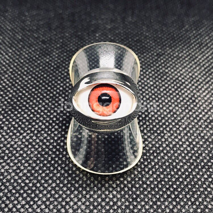 안구반지 빨간안구 14mm 스털링 925실버--0