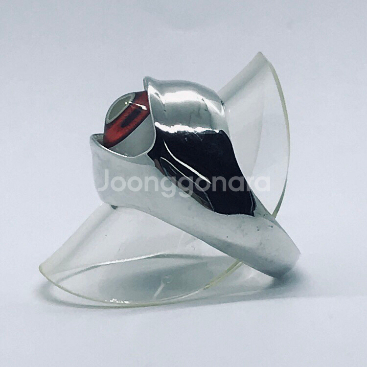 안구반지 빨간안구 14mm 스털링 925실버--5