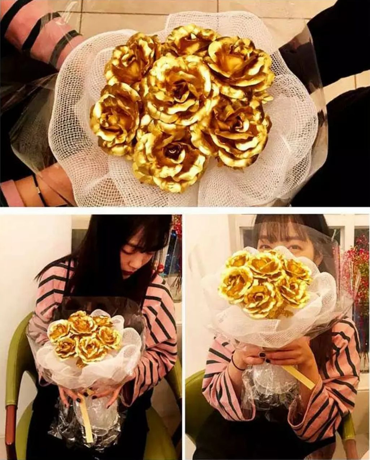 24k 순금박 ★1+1★ 금카네이션, 금장미, 금꽃다발--5